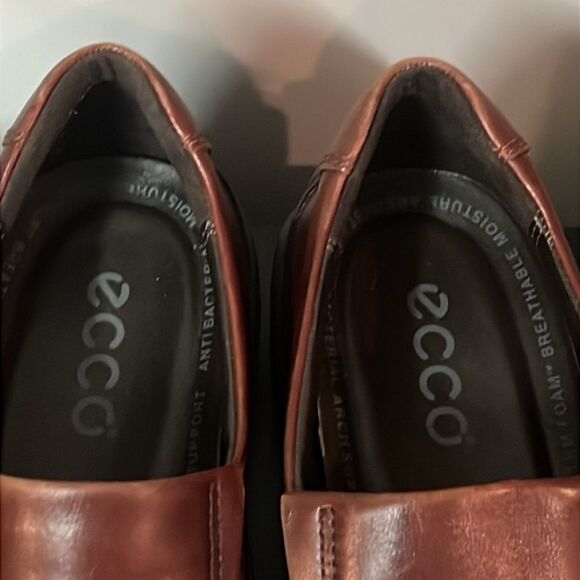 Ecco Helsinki Shoes Bike Toe Slip On Loafer EU 45/US 11-11.5 Cocoa Brown B62 - Picture 6 of 10